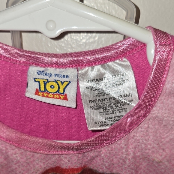 Disney Pixar Toy Story 2 Pink Jessie Girls Rule Kids Pajama Set LOT P - Picture 2 of 6